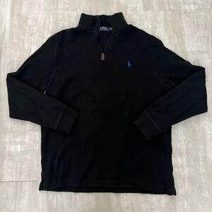 Polo by Ralph Lauren Black Quarter-Zip Sweater